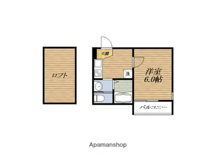ALPHA STAGE APMⅡ(1K/1階)の間取り写真