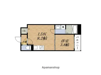 MAXIV CITY大阪吹田(1LDK/1階)の間取り写真