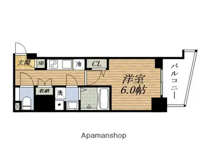 ファーストフィオーレ吹田レガーメ(1K/2階)の間取り写真