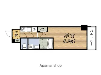 ファーストフィオーレ北大阪リアン(1K/7階)の間取り写真