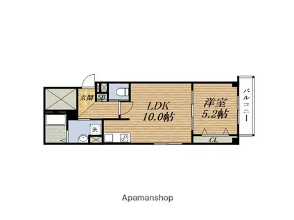 NUT 正雀(1LDK/3階)の間取り写真