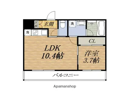 GRAN EPI(1LDK/1階)の間取り写真
