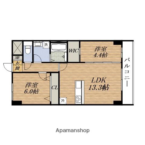 GROOVE TOYONAKA RESIDENCE(2LDK/4階)の間取り写真