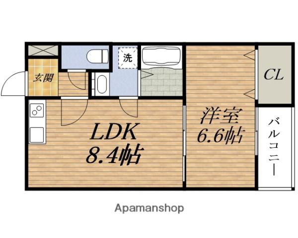 アクト 正雀(1LDK/1階)の間取り写真