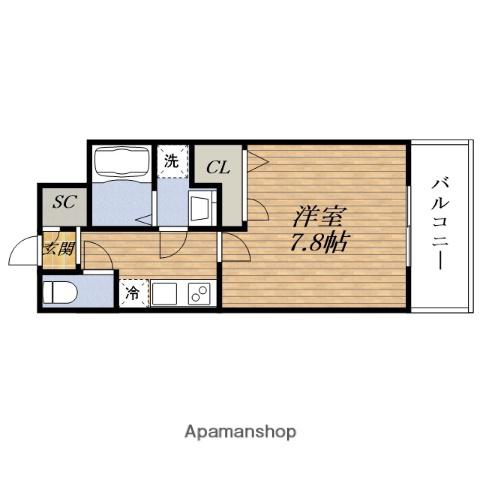 LIVE FLAT 塚本(1K/10階)の間取り写真