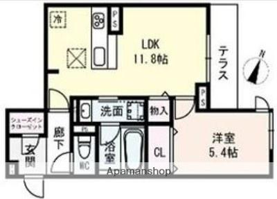 クラシスト ZUIKO(1LDK/1階)の間取り写真