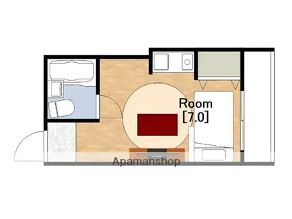 千日前オレンジビル(ワンルーム/4階)の間取り写真