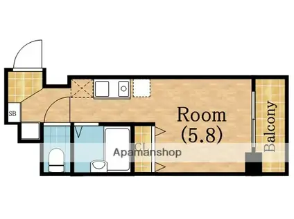 エルミタージュ難波南5(ワンルーム/6階)の間取り写真