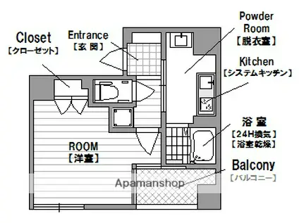 レオンコンフォート難波西(1K/12階)の間取り写真