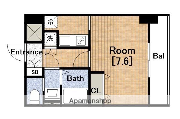 APEX中之島南(1K/9階)の間取り写真
