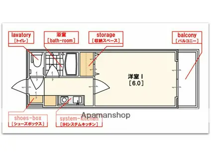 シティライフエステート難波南(1K/11階)の間取り写真