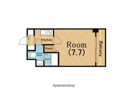 SERENITE日本橋SUD(1K/12階)の間取り写真