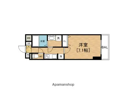 S-RESIDENCE HOMMACHIMARKS(1K/3階)の間取り写真