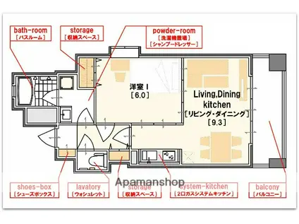アーデンタワー立売堀(1LDK/13階)の間取り写真