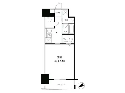 KHKコート西野田(1K/7階)の間取り写真