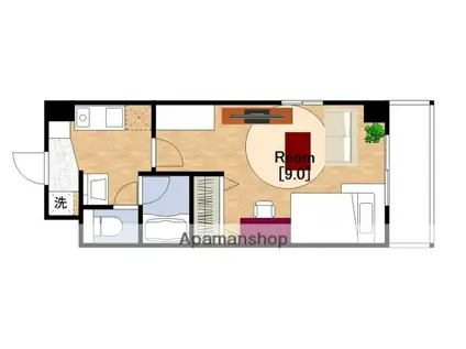 MPLAZA長堀(1K/9階)の間取り写真