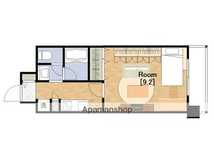 アーバンエース東心斎橋パル(1K/4階)の間取り写真