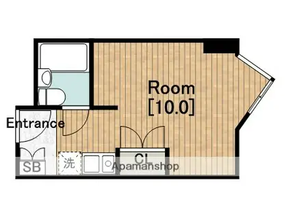 ノイメゾン堀江(ワンルーム/3階)の間取り写真