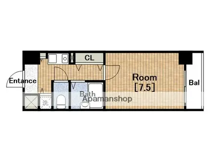 プレサンス中之島公園南(1K/12階)の間取り写真