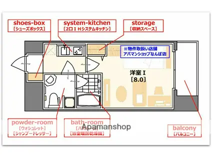 SERENITE北浜(1K/10階)の間取り写真