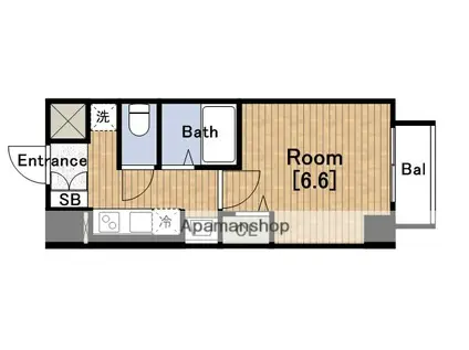 ラナップスクエア大阪城西(1K/9階)の間取り写真