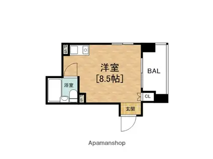 KOYAエスパシオ中之島(ワンルーム/5階)の間取り写真