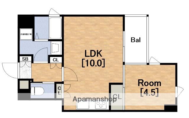 FLAT INN UESHIOFLAT34UESHIO(1LDK/2階)の間取り写真