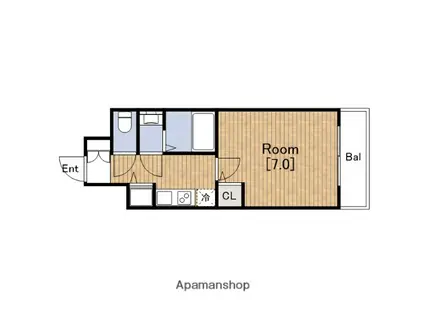 クリスタルグランツ大阪BAY(1K/10階)の間取り写真