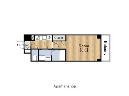 エスリード本町レジデンス(1K/14階)の間取り写真