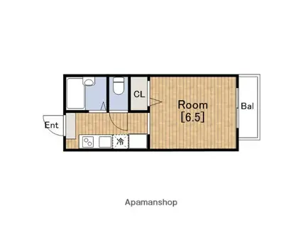 MISAKIパークハイランド(1K/1階)の間取り写真