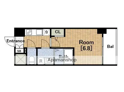 エスリード大阪上本町ブランシュ(1K/10階)の間取り写真