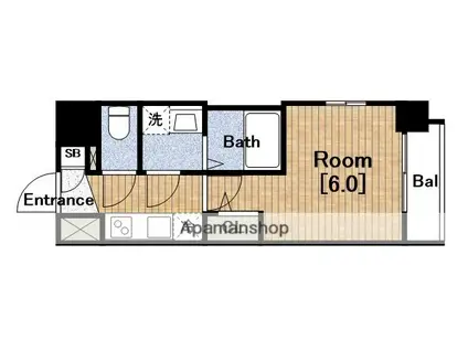 エスリード大阪ドームシティ(1K/11階)の間取り写真