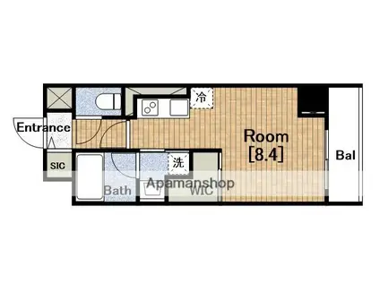 セルン新町(ワンルーム/9階)の間取り写真