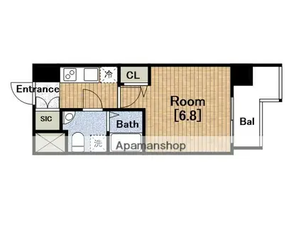 セレニテ難波プリエ(1K/12階)の間取り写真