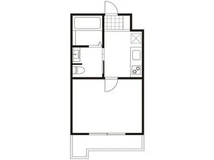 ノイヴェル塚本(1K/1階)の間取り写真