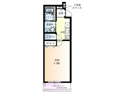 フジパレス北加賀屋駅北2番館(1K/3階)の間取り写真