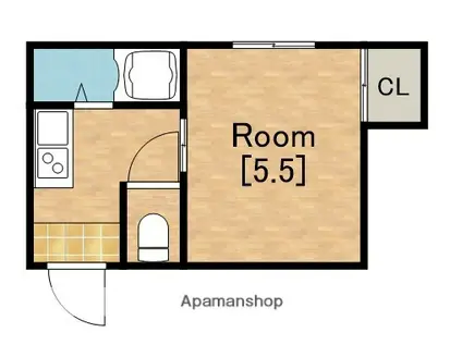 大宝南マンション(1K/1階)の間取り写真