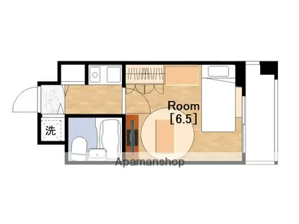 カセッティ新町(1K/7階)の間取り写真