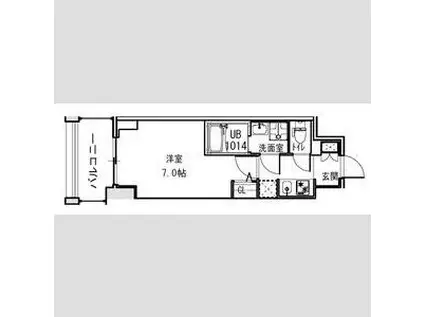 S-RESIDENCE福島ALOVITA(1K/11階)の間取り写真