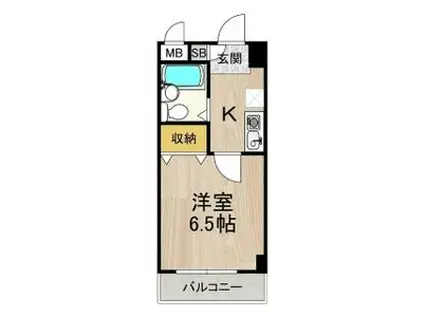 北梅田サニーアパートメント(1K/6階)の間取り写真