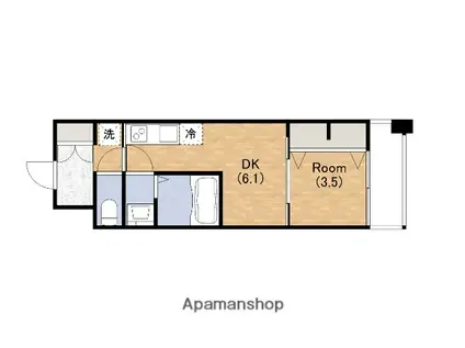 DIMORA難波(1DK/7階)の間取り写真