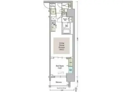 アーバネックス南新町(1LDK/13階)の間取り写真