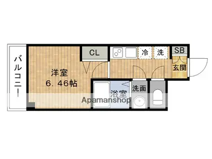 LUXENA住之江公園(1K/10階)の間取り写真