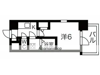 エスリードレジデンス梅田デュオ(1K/14階)の間取り写真