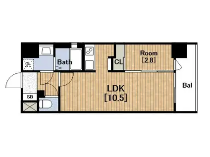 グランフェリーチェ・ナイン(1LDK/15階)の間取り写真