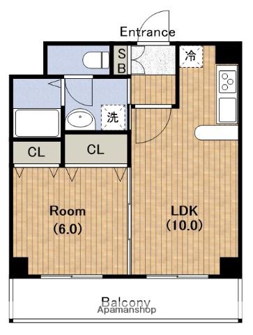 グレイス今里(1LDK/2階)の間取り写真