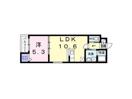 大阪メトロ谷町線 喜連瓜破駅 徒歩10分 3階建 新築(1LDK/3階)の間取り写真