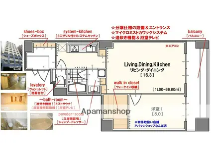 ブラービ南船場(1LDK/10階)の間取り写真
