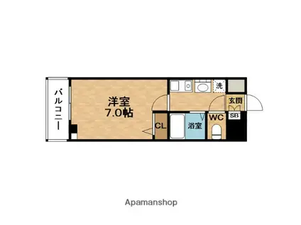 ESLEAD福島駅前(1K/6階)の間取り写真