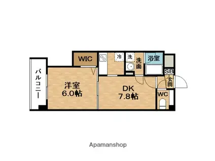 BIG MOG(1DK/4階)の間取り写真